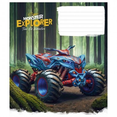 Тетрадь ученическая Super Monster 012-3293K-3 в клетку, 12 листов