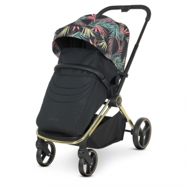 Коляска детская универсальная 2в1 EL CAMINO ME 1091-G PERSONA Black Pink Palm