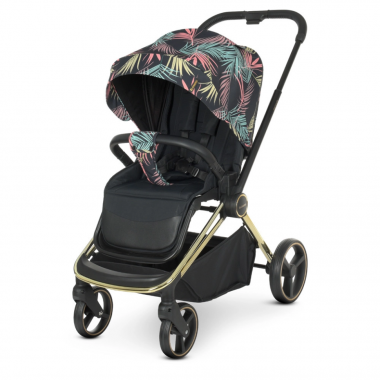 Коляска детская универсальная 2в1 EL CAMINO ME 1091-G PERSONA Black Pink Palm