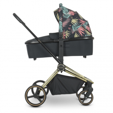 Коляска детская универсальная 2в1 EL CAMINO ME 1091-G PERSONA Black Pink Palm