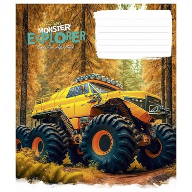 Тетрадь ученическая Super Monster 012-3293K-4 в клетку, 12 листов
