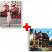 Набор картин по номерам 2 в 1