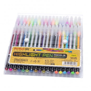 Набор гелевых ручек Highlight Pen HG6120-36, 36 цветов (116587)