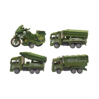 Игровой набор машинок Военная техника  BQ600-4 4 шт