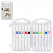 Набір акрилових маркерів A-911-12 у пластиковому боксі 12 кольорів