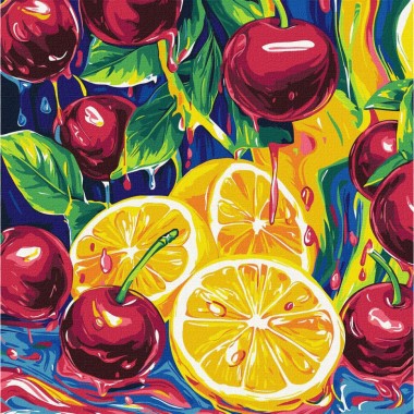 Картина по номерам "Сочное наслаждение" ©art_selena_ua KHO5732, 40х40 см