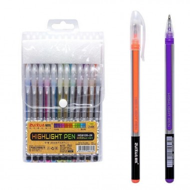 Набор гелевых ручек Highlight Pen HG6120-24, 24 цвета