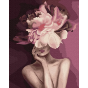 Картина по номерам. Brushme Пурпурний цветок GX39230