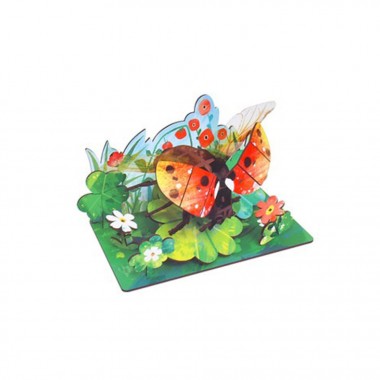Деревянный пазл 3D Ladybug 68036W 49 деталей