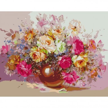 Картина за номерами "Трояндовий вибух" Art Craft 13142-AC 40х50 см