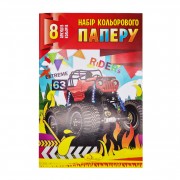Набір кольорового паперу А4 КП-А4-8, 8 аркушів Riders extreme
