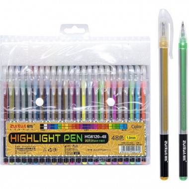 Набор гелевых ручек Highlight Pen HG6120-48, 48 цветов