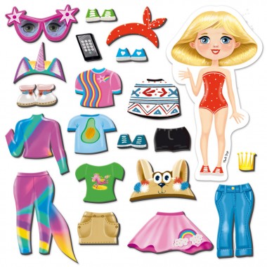 Магнітна гра Одевашка "Trendy girl" Vladi Toys VT3204-32 Укр