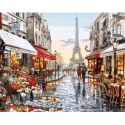 Картина по номерам Brushme Париж после дождя GX8090