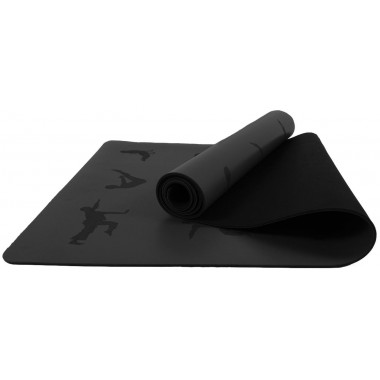 Коврик для йоги профессиональный EasyFit каучук 5 мм Черный