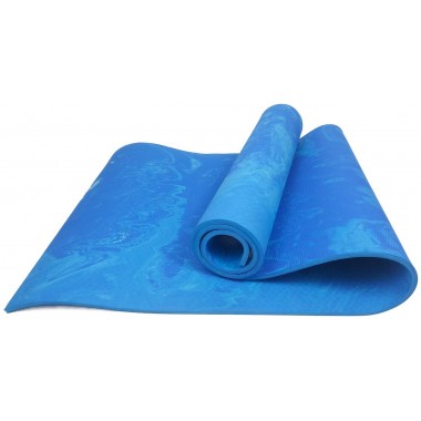 Коврик для йоги и фитнеса EasyFit PER Premium Mat 8 мм Синий