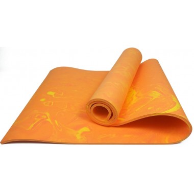 Коврик для йоги и фитнеса EasyFit PER Premium Mat 8 мм Оранжевый