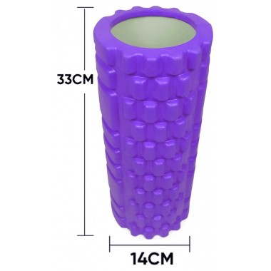 Массажный ролик EasyFit Grid Roller 33 см v.1.1 Фиолетовый