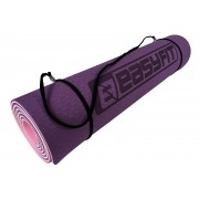 Коврик для йоги и фитнеса EasyFit TPE+TC 6 мм двухслойный фиолетовый-розовый