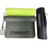 Килимок для йоги та фітнеса EasyFit TPE+TC 6мм двошаровий + Чохол чорний з зеленим