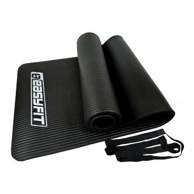 Коврик для фитнеса и йоги EasyFit NBR 10 мм Черный