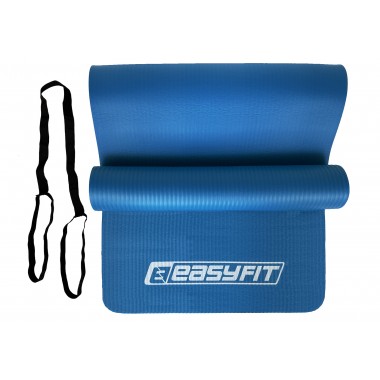 Коврик для фитнеса и йоги EasyFit NBR 10 мм Синий