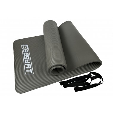 Килимок для фітнесу та йоги EasyFit NBR 10 мм Сірий