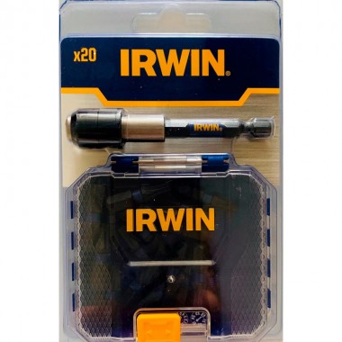 Бита IMPACT PRO 1/4/25мм PH2 20шт + держатель, IRWIN