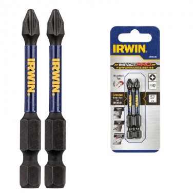 Бита IMPACT PRO 1/4/57мм PH2 2шт, IRWIN