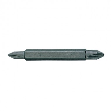 Біта торцева 1/4" PH1 х PH2 L=60мм двостороння (уп.10)