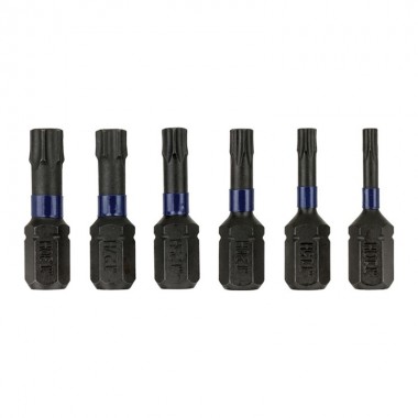 Биты IMPACT PRO 1/4"/25мм, комплект TR10, TR15, TR20, TR25, TR27, TR30, IRWIN