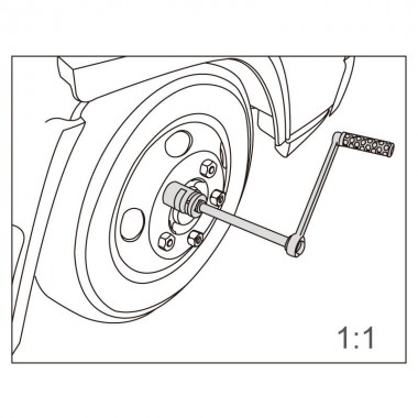 Ключ редукторный для грузовиков 1 + головки 32 и 33 (47 к 1)
