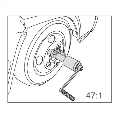 Ключ редукторный для грузовиков 1 + головки 32 и 33 (47 к 1)