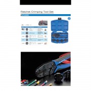 Крімпер храповичний для обжима ізольованих накінечників 5 одиниць в пастиковому кесі