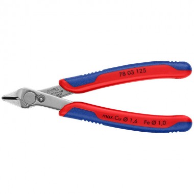 Кусачки прецизионные для самых тонких работ по резанию Electronic Super Knips® Knipex, 125 мм 78 03
