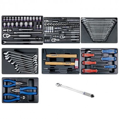 Набор  инструментов для тележки 144 пр.(Ложементы)