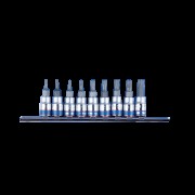 Набор TORX 1/4" 9 ед. в держателе T8-T40 с отверстием (на планке)