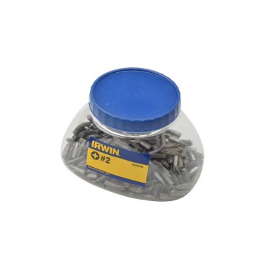 Набор бит  250 шт 1/4" 25 мм, Philips Ph2 "Grabit Jar" (250), IRWIN