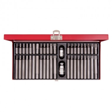 Набор вставок (бит) 10 мм, TORX, SPLINE, HEX, 44 предмета