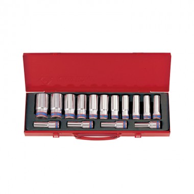 Набор головок 1/2 15 ед. 12-ти гранные, длинные (10-32mm)