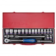 Набір головок торцнвих 20 одиниць з принаддям в металевому кейсі