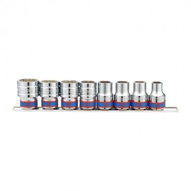 Набор головок 1/2 8 ед. 12-ти гранные, (10-19mm) на планке