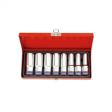 Набор головок 1/2 8 ед. 12-ти гранные, длинные  (12-23mm)