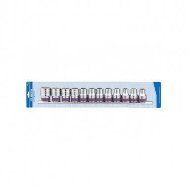 Набір головок 1/2" 8 од. 6-ти грані, (10-24mm) на планці