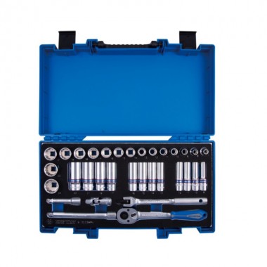 Набор головок 3/8 33 ед. 12-ти гранные,короткие+длинные (7-24mm) Набор головок 3/8 33 ед. 12-ти гранные,короткие+длинные (7-24mm)