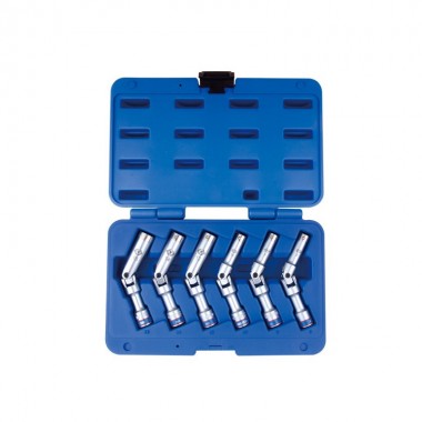 Набір головок 3/8" 6 од. 6-ти грані, високі з карданом (8-16mm) Набір головок 3/8" 6 од. 6-ти грані, високі з карданом (8-16mm)