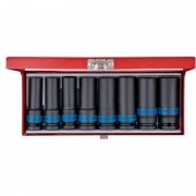 Набор головок ударных 1/2" 8 ед. 6-ти гранные,длинные, 12-23 мм