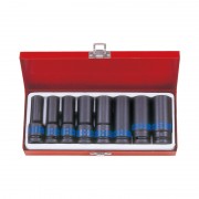 Набор головок ударных 1/2" 8 ед. 6-ти гранные,длинные, 12-24 мм
