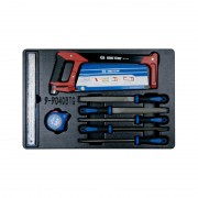 Набор инструмента комбинированный напильников, рулетка, линейка и ножовка, ложемент, 8 предметов