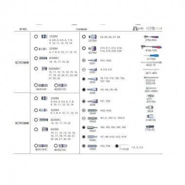 Набор инструментов универсальный 109 ед. 1/4+1/2 6-ти гранные